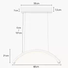 Long Lashes mennyezeti Moon Pro szempillás lámpa- fehér