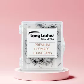 Long Lashes 3D Premium Promade Omlesztett Szempilla C 0.07 9mm
